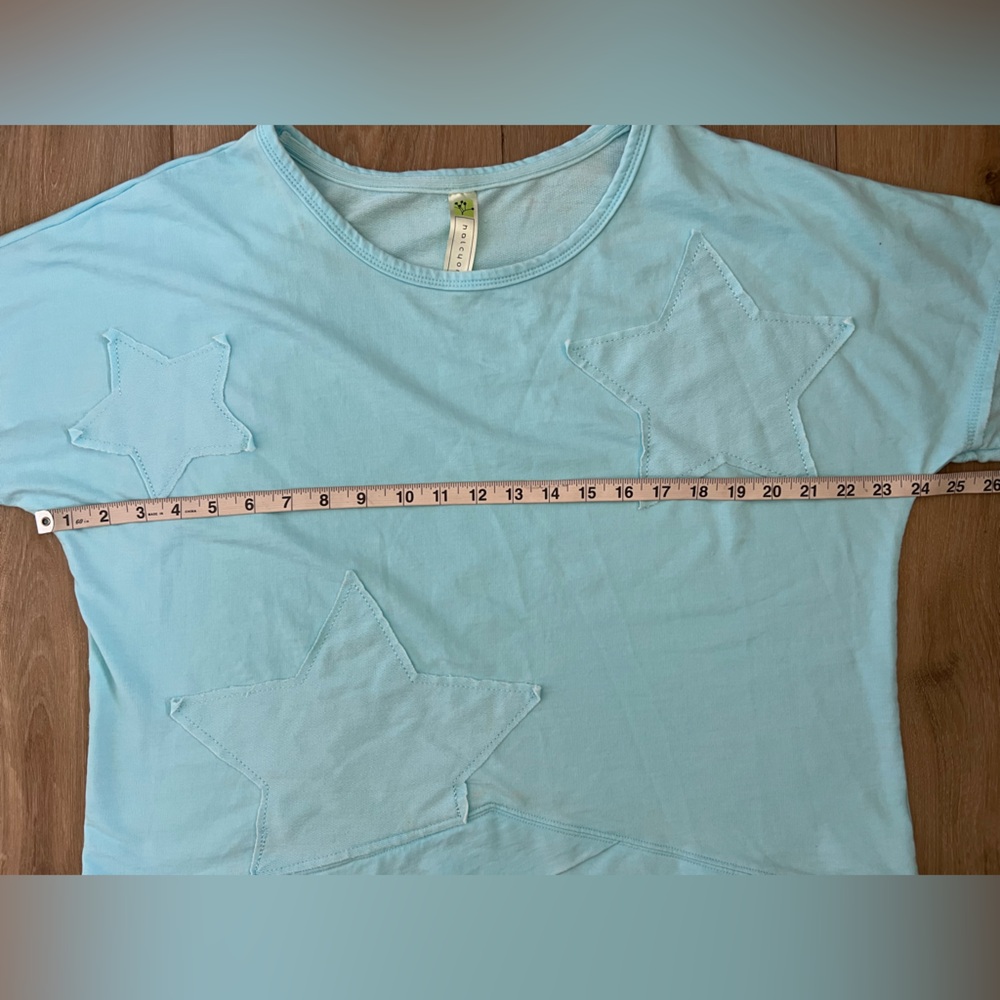 HALCYON Oversized Star Short Sleeve Top EUC - Picture 3 of 6